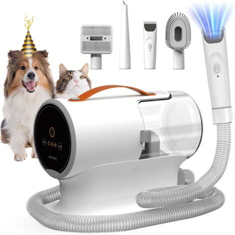 Kit de aspiradora para perros, potente aspiradora de 12000 Pa para mascotas, elimina derrames y pelos, silenciosa, PG100, gran capacidad de 2 L