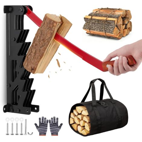 Partidor de troncos manual, partidor de troncos de pared, partidor de leña económico para uso doméstico y exterior