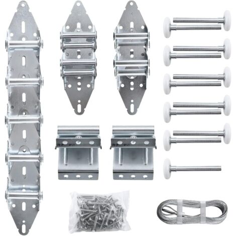 Kit de ajuste de bisagras y rodillos para puertas de garaje Kit de herrajes para puertas de garaje de 16 x 7 o 18 x 7