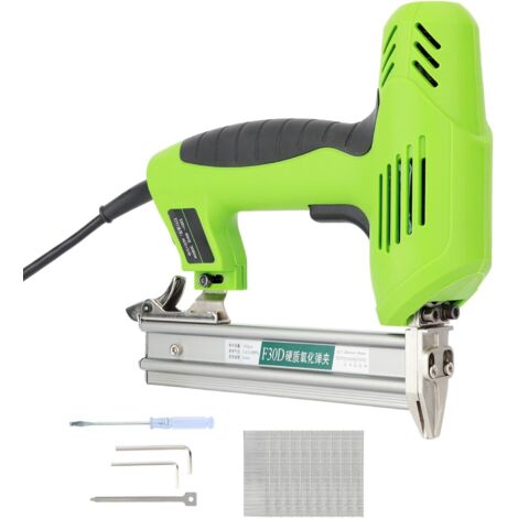 Grapadora eléctrica de alta resistencia Brad Nailer, 1800 W, con seguridad de contacto, profesional para madera, alfombras y tapetes