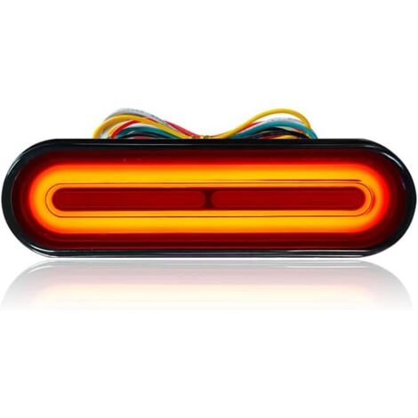 Luz ámbar de dos colores para intermitentes de motocicleta de 12-80 V y roja para luz de freno/trasera (paquete de 1)