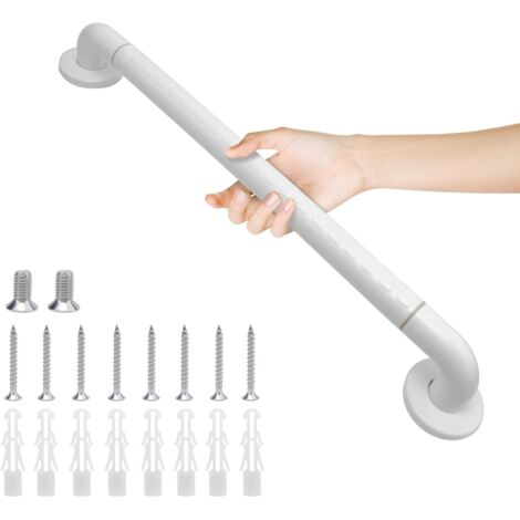 Barras de apoyo para baño con mangos antideslizantes y anillos de seguridad iluminados, para inodoros, duchas, toalleros y ayudas para escaleras para personas mayores y niños, 50 cm