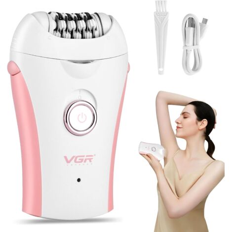 Depiladora eléctrica para mujer, 2 velocidades ajustables con luz LED, recargable e inalámbrica, 24 pinzas, 120 minutos de duración de la batería, uso en seco y húmedo, para rostro, piernas, brazos (1/5)