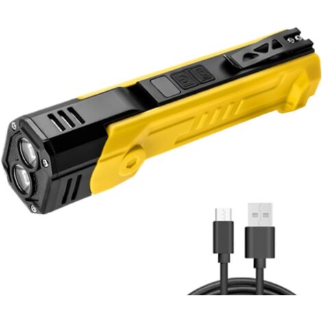 Linterna potente para senderismo y camping - Linterna magnética recargable - Linterna recargable a batería, linterna portátil (1/5)