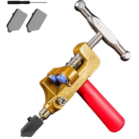 Herramienta 2 en 1 para cortar vidrio y azulejos con hojas de acero de tungsteno y alicates de corte, cortador manual para vidrio, espejos, cerámica y azulejos esmaltados (1/5)