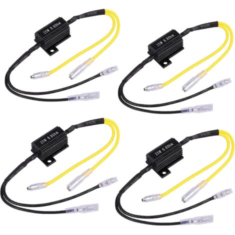 unidades de 12 V 25 W, intermitentes LED para motocicleta, resistencia de carga, resistencia de indicador de señal de giro, adaptador universal para motocicleta, scooter, quad, todoterreno