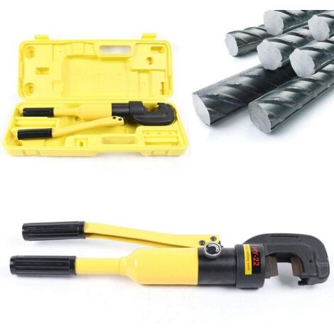 Cortador de pernos hidráulico de 12T (4-22 mm) - Cortador de pernos - Cortador de pernos - Cortador hidráulico de acero dulce - Portátil - Cortador de pernos - Perforador de chapa - En estuche (1/5)