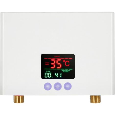 Mini calentador de agua eléctrico instantáneo, Calentador de agua instantáneo, Calentador de agua instantáneo pequeño con pantalla LED de temperatura, Calentador de agua de cocina de 220V, Calentador