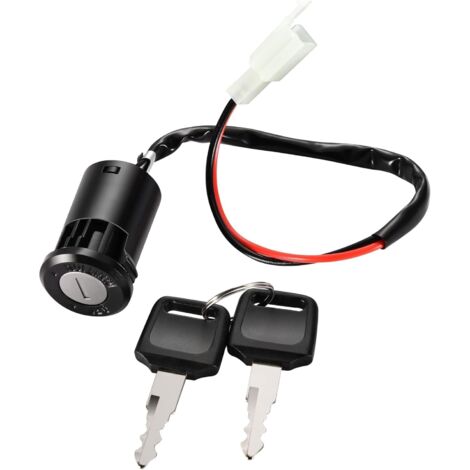 Llave de encendido de repuesto de 2 cables para scooter eléctrico, kart, ATV y quad de 4 ruedas de 50 cc, 70 cc, 90 cc, 110 cc, 125 cc, 150 cc, 200 cc y 250 cc (1/5)