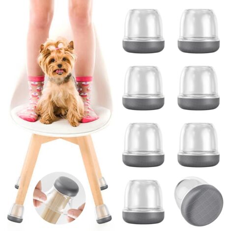 Protectores de patas de silla para alfombras y pisos de madera, protectores de patas de muebles de 16 piezas, las cubiertas pueden reducir el ruido, 25-30 mm (1/5)
