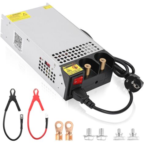 Transformador de fuente de alimentación de 12V CC,convertidor de 220V CA a 12V CC,fuente de alimentación de 12V para controlador LED,motor,bomba,cámara de seguridad,CCTV,estéreo de coche, 125A, 1500W