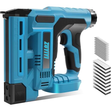 Clavadora inalámbrica 2 en 1 de calibre 18 para batería Makita de 18 V (no incluida), pistola de clavos a batería, grapadora eléctrica con 1000 clavos y grapas