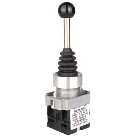 Interruptor momentáneo Guuzi 2NO, botón de retorno con resorte, botón momentáneo de una sola palanca, reemplazo para XD2PA22CR, diámetro de orificio de montaje de 22 mm