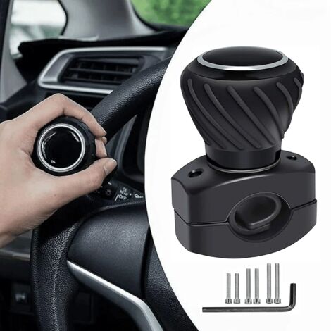 Perilla de volante, asistente universal para volante de coche Perilla de rotación apta para volantes de coches, semirremolques, carretillas elevadoras y tractores (1/5)