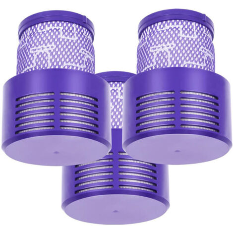 Lavable et réutilisable,VERSION AMÉLIORÉE Lot de 3 filtres HEPA de rechange V10 compatibles avec la série Dyson V10 Cyclone, V10 Absolute, V10 Animal, V10 Total Clean, V10 Motorhead, SV12, référence 9 (1/4)