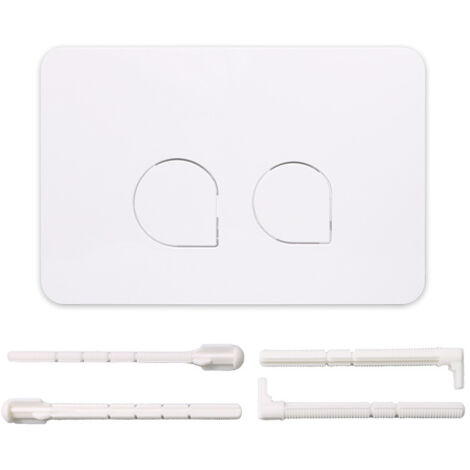 Compatible avec les toilettes à double bouton Sigma 012030 avec interrupteur de chasse d'eau Delta 21 dissimulé sur le panneau du réservoir (blanc). (1/4)