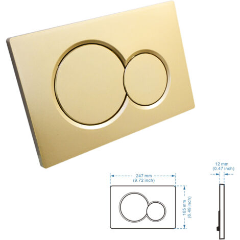 Plaque de Déclenchement Compatible   Sigma01 – Finition Or Brossé, Design Discret, Ref 115.770