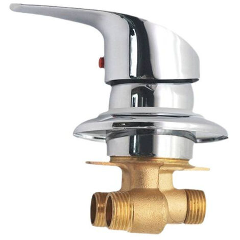 Mitigeur de Douche Chromé - Inverseur Sortie - Laiton Haute Résistance - Connecteur G1/2 - Économie d'Eau - Certification NF (1/5)