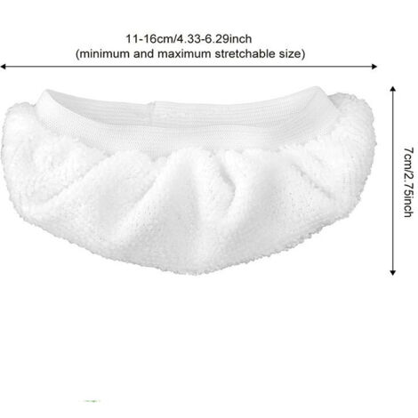 Lot de 8 Housses Microfibre Universelles pour Nettoyeur Vapeur - Lavables Réutilisables - Compatibles SC2 SC3 SC4 SC5 - Blanche (1/4)
