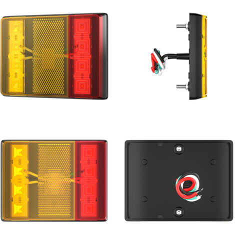 Square LED taillights for trucks, turn signals, trailer brake lights, and high-brightness LED taillights for engineering vehicles. (1/3)