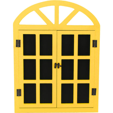 Tableau Ardoise Imitation Fenêtre - Cadre Message Polyvalent - Décoration Murale Design Ouverture/Fermeture - Panneau Noir 40x52cm (1/5)