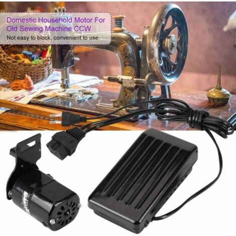 Moteur pour machine à coudre vintage 180W avec pédale réglable, pièce de rechange compatible Singer/Brother (1/4)