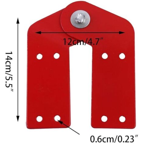 Charnière d'échelle de grenier en acier galvanisé pour sécurité optimale, pack de 2 pièces (1/4)