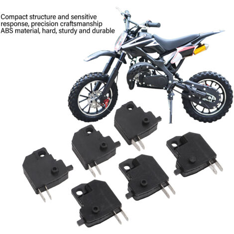 Interrupteur de Frein Moto Compact Sensible Noir 6 Pièces pour GY6 Suzuki (1/5)