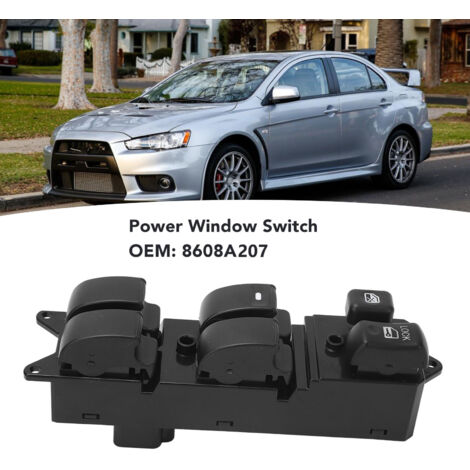 Interrupteur de vitre électrique maître Mitsubishi 8608A207 pour Lancer L4 2.0L (2008‑2015) - Commande de fenêtre gauche en ABS et métal (1/5)