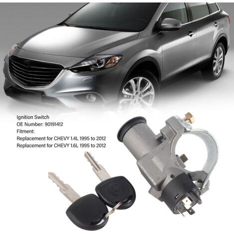 Interrupteur de Démarrage 90191412 avec 2 Clés pour Chevrolet 1.4L/1.6L (1995-2012) - Commande Allumage de Remplacement (1/5)