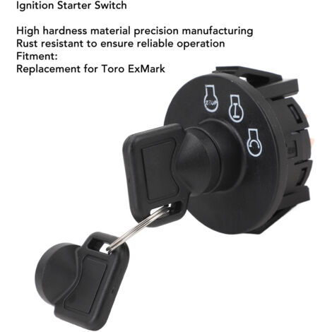 Contacteur de Démarrage avec 2 Clés – Interrupteur d'Allumage Antirouille pour Tondeuse Toro Exmark