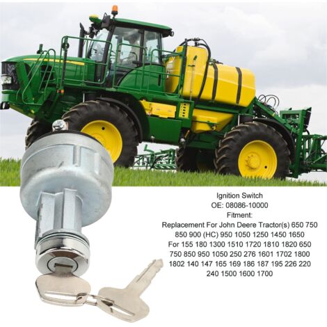 Interrupteur de Démarrage Contact Avec Clés 08086‑10000 pour Tracteur John Deere 650 750 850 950 1050 - Remplacement Direct (1/5)