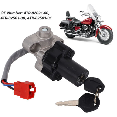 Interrupteur de Démarrage avec 2 Clés 4TR-82021-00 pour Yamaha XVS650 XVS1100 V-Star (1/5)