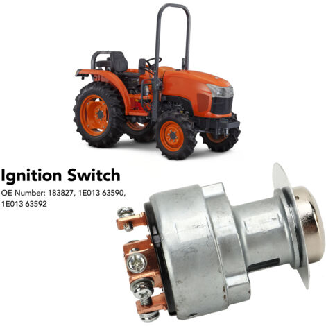 Commutateur de démarrage 183827 - Interrupteur de clé pour moteur Kubota D722, D902, D1005, V1205, V1305, V1505
