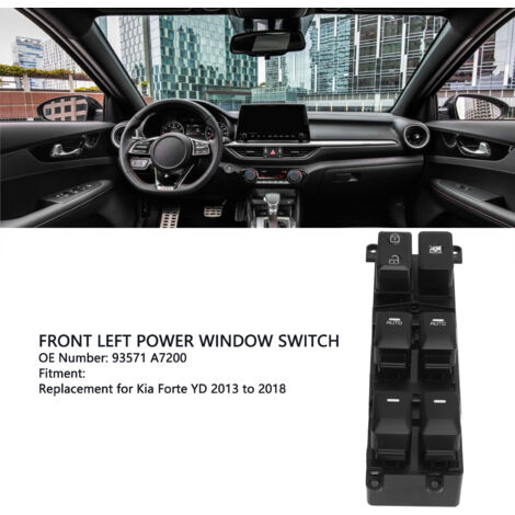 Interrupteur Électrique Fenêtre Avant Gauche 93571 A7200 – Interrupteur Commande Vitre Conducteur, Compatible Kia Forte YD 2013-2018 (1/5)