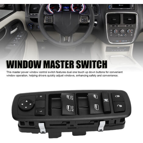 Commande de Vitre Électrique Maître Conducteur avec 3+9 Broches 68110866AB/AA - Interrupteur de Fenêtre Auto pour Grand Caravan 2012-2016 (1/5)