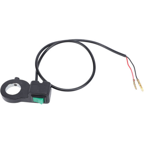 Interrupteur de Phare Moto 22mm 2 Fils Bouton-poussoir Marche/Arrêt pour Motocyclette ATV Scooter (1/5)