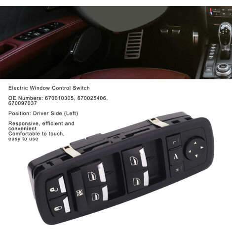 Interrupteur de Fenêtre Électrique Principal Côté Conducteur 670097037 - Compatible Ghibli 2014-2018 (1/5)