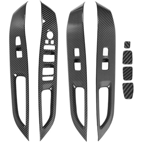 Habillage Panneau Interrupteurs Fenêtres Style Carbone - 8 Pièces pour Hyundai Tucson 2022 (Version US) - Remplacement Compatible (1/5)