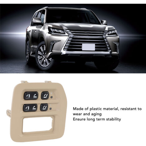 Interrupteur Commande Repli Siège Arrière LEXUS LX570 Troisième Génération 15C223 - 1 Pièce Beige/Plastique (1/5)