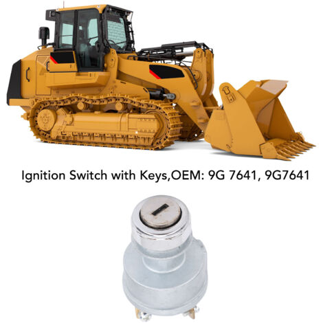 Interrupteur de Démarrage avec 2 Clés 9G7641 pour Engins de Terrassement CAT 825C 816F 825G 836 (1/5)