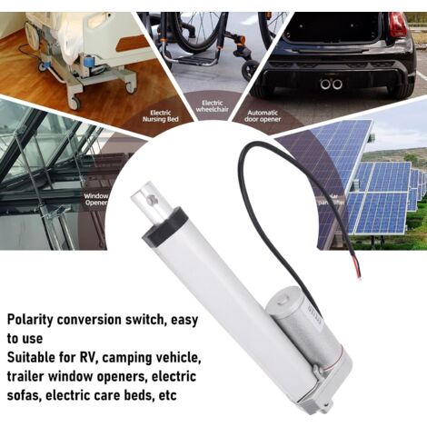 Vérin Linéaire Lourd 12V DC 1500N 6 Pouces 5mm/s avec Commutateur - Actionneur Électrique pour Fenêtres de Camping-Car et Systèmes Industriels (1/5)