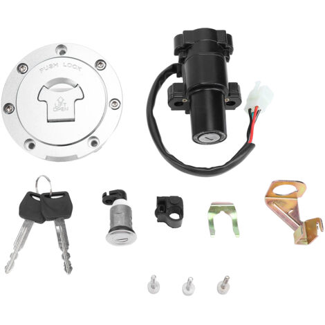 Ensemble Serrures Contacteur Réservoir Selle Honda Kit de Clés Compatible CBR600RR CBR1000RR VTR1000 VFR800 NT700V Facile à Installer
