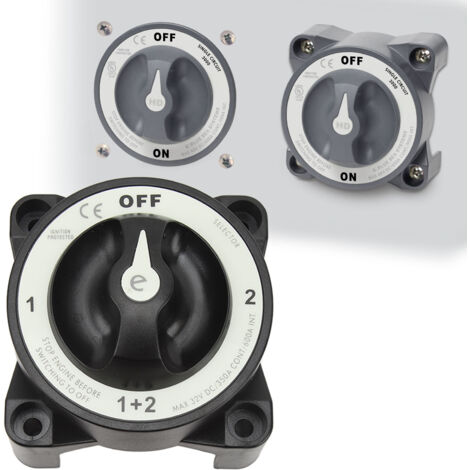 Interrupteur de Batterie Marin 350A 4 Positions Lourd Duty avec AFD pour Camping-Car Bateau 32V (1/5)
