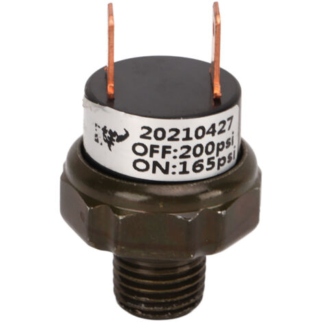Interrupteur de Pression pour Compresseur d'Air 165-200 PSI en Acier Inoxydable, Pièce de Rechange Universelle (1/5)