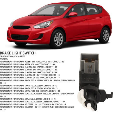 Interrupteur de Feu Stop - Interrupteur de Frein 93810-3S000 - Compatible HYUNDAI KIA - Haute Sensibilité ABS (1/5)
