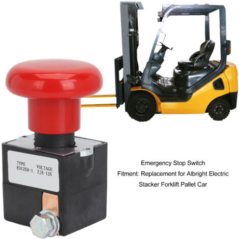 Interrupteur Bouton d'Arrêt d'Urgence DC80V 125A pour Chariot Élévateur Albright (1/5)