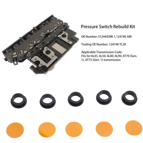 Kit de Réparation d’Interrupteur de Pression avec 5 Disques et Joints – Compatible 6L45 6L50 6L80 6L90 6T70 6T75 – S124442RK