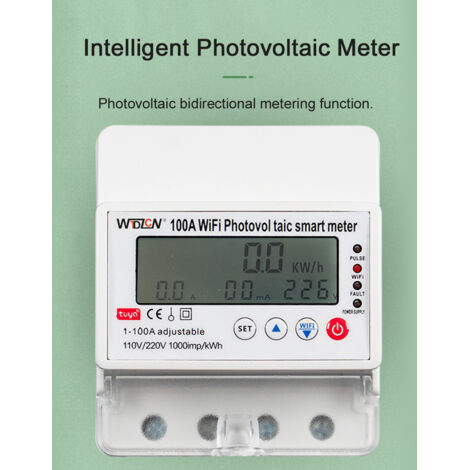 Interrupteur Intelligent WiFi Tuya RMDZT-GF/4P 100A avec Compteur Bidirectionnel Photovoltaïque et Minuterie (1/5)