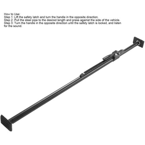 Barre de Chargement pour Camionnette Barre de Rangement Ajustable Anti-Dérapante 1420-1800mm Noir pour Pick-up, SUV, Fourgon (1/5)